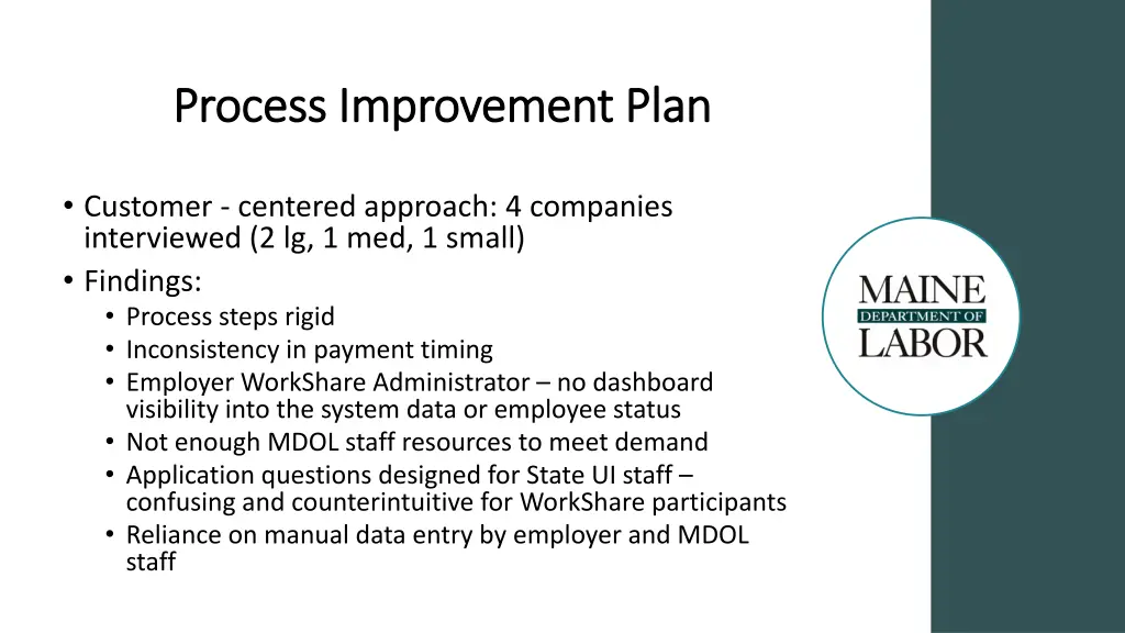 process improvement plan process improvement plan