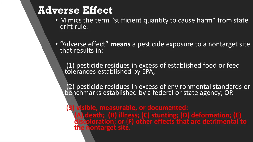 adverse effect mimics the term sufficient