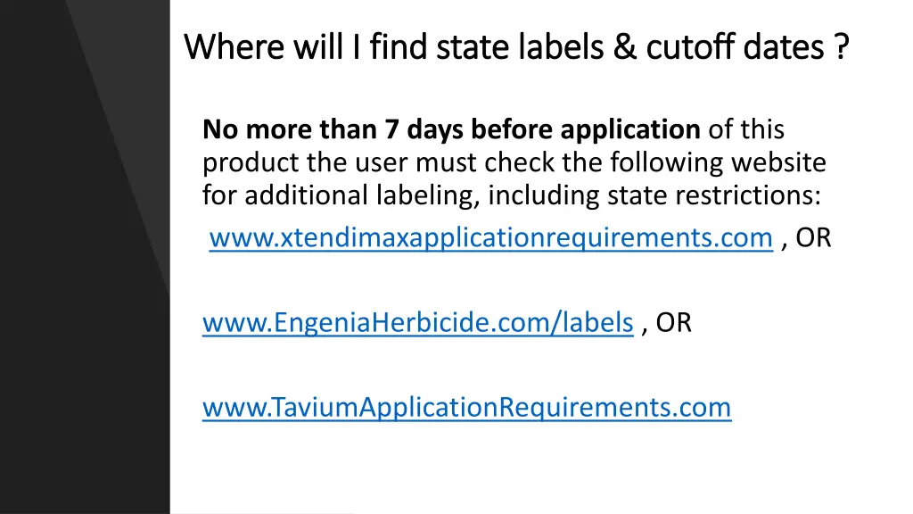 where will i find state labels cutoff dates where