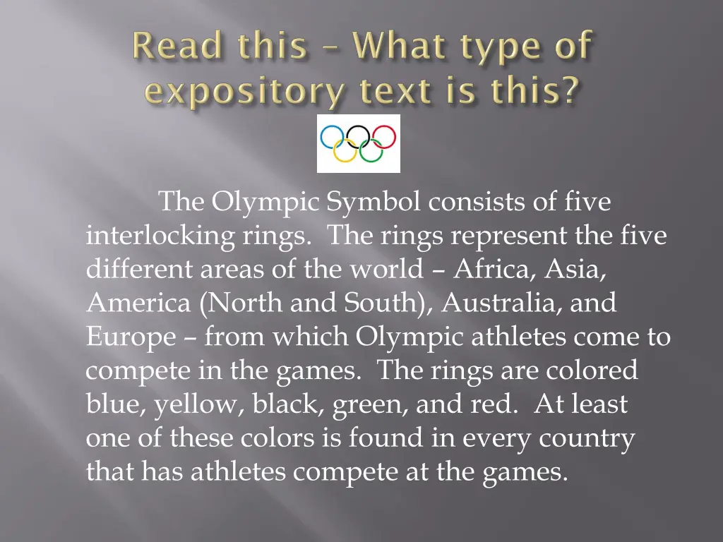 the olympic symbol consists of five interlocking