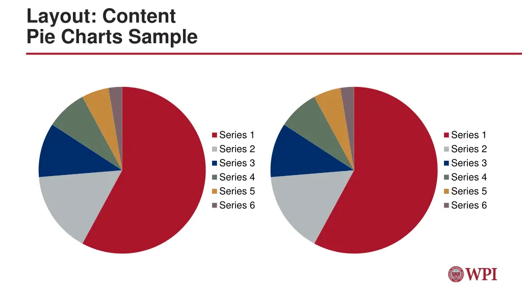 layout content pie charts sample