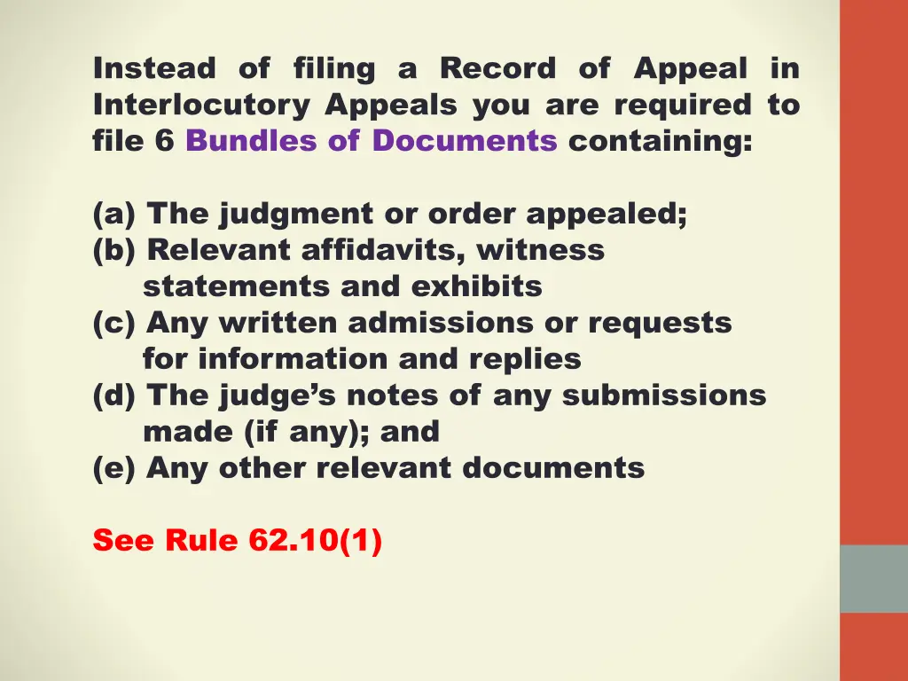 instead of filing a record of appeal