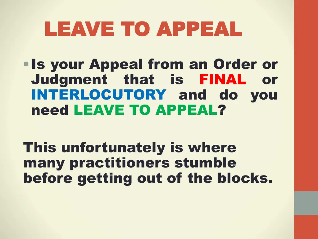 leave to appeal leave to appeal