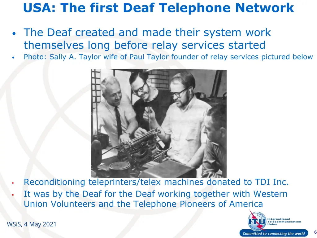 usa the first deaf telephone network