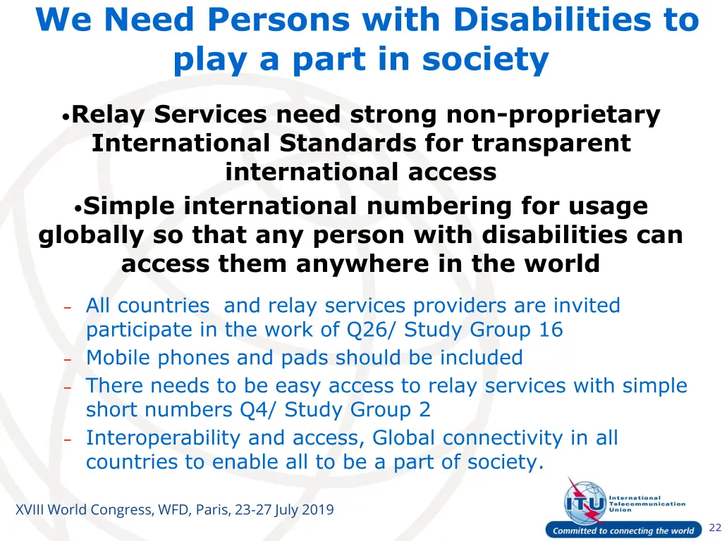 we need persons with disabilities to play a part