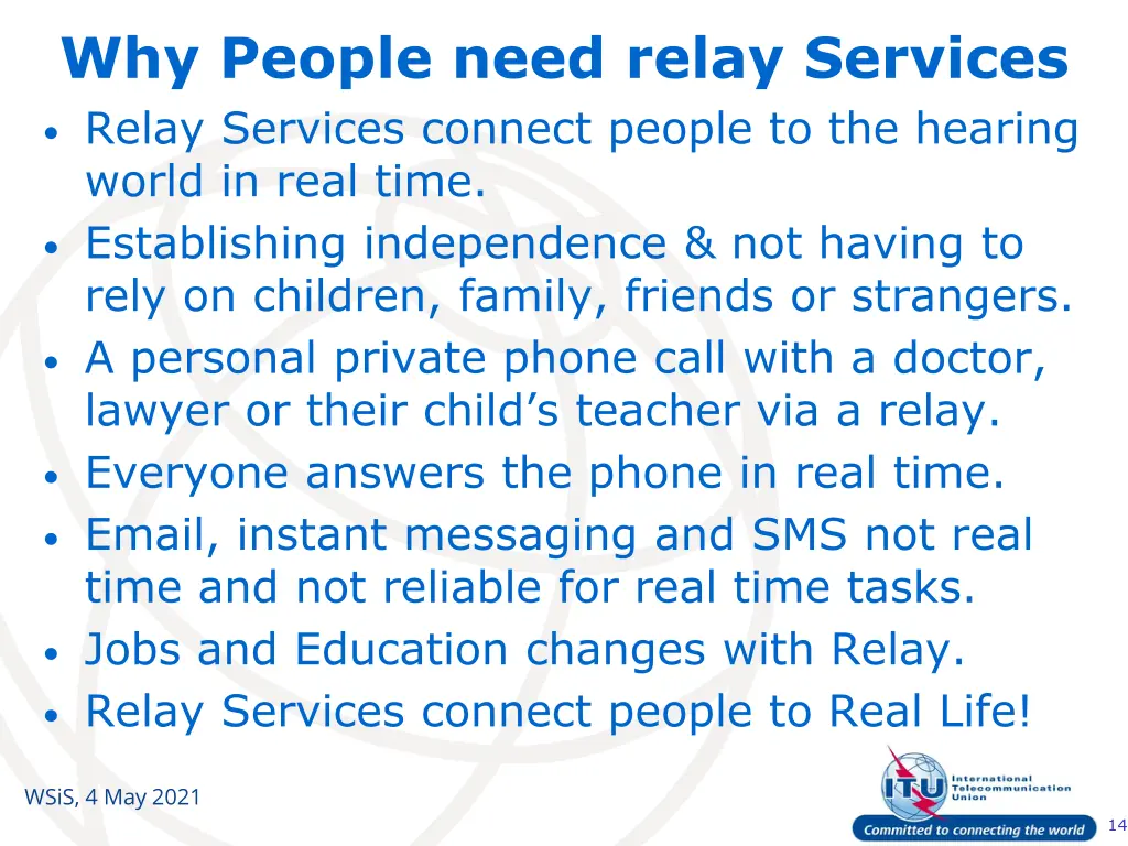 why people need relay services relay services