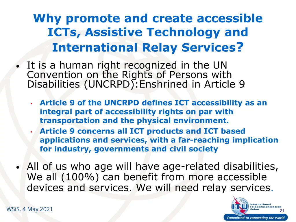 why promote and create accessible icts assistive