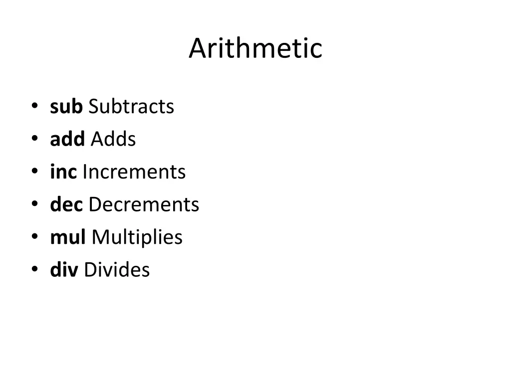 arithmetic