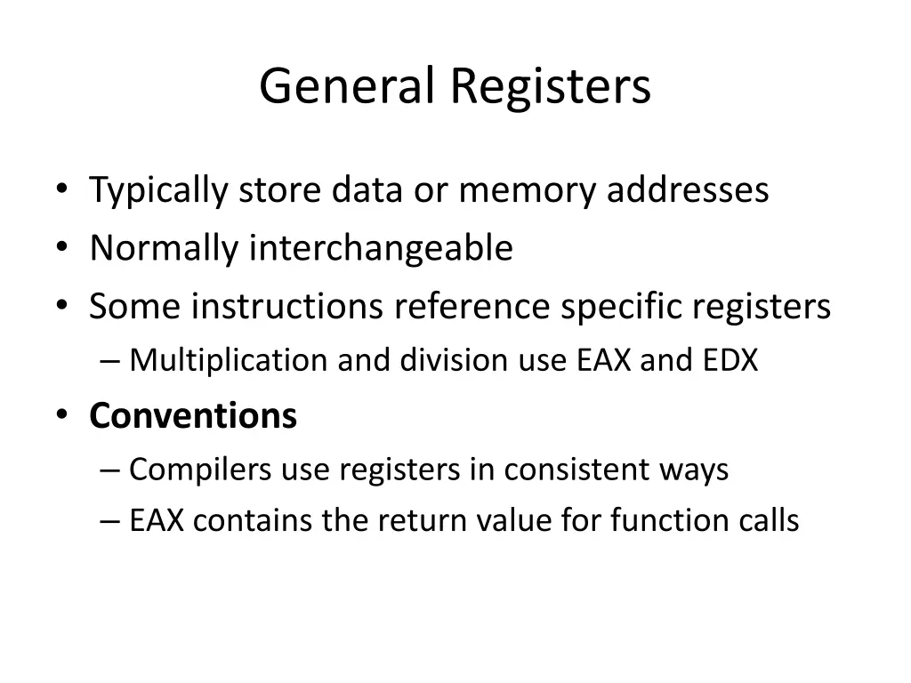 general registers