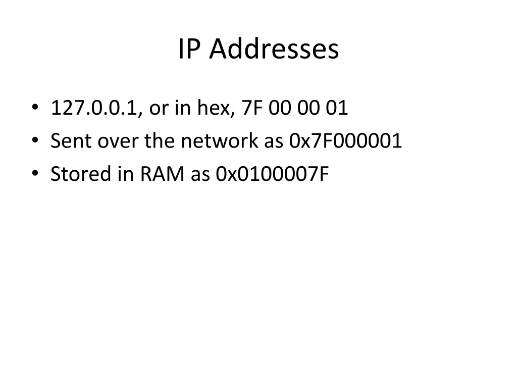 ip addresses