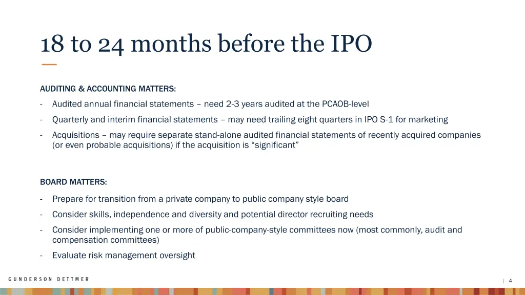 18 to 24 months before the ipo