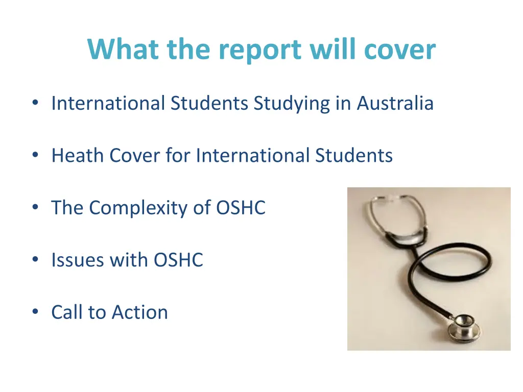 what the report will cover