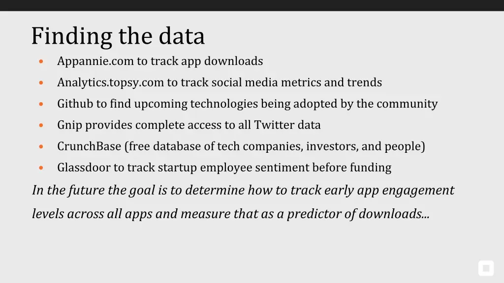 finding the data appannie com to track