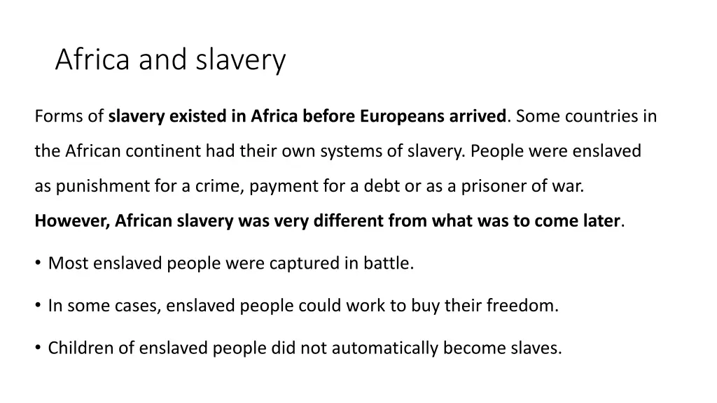 africa and slavery