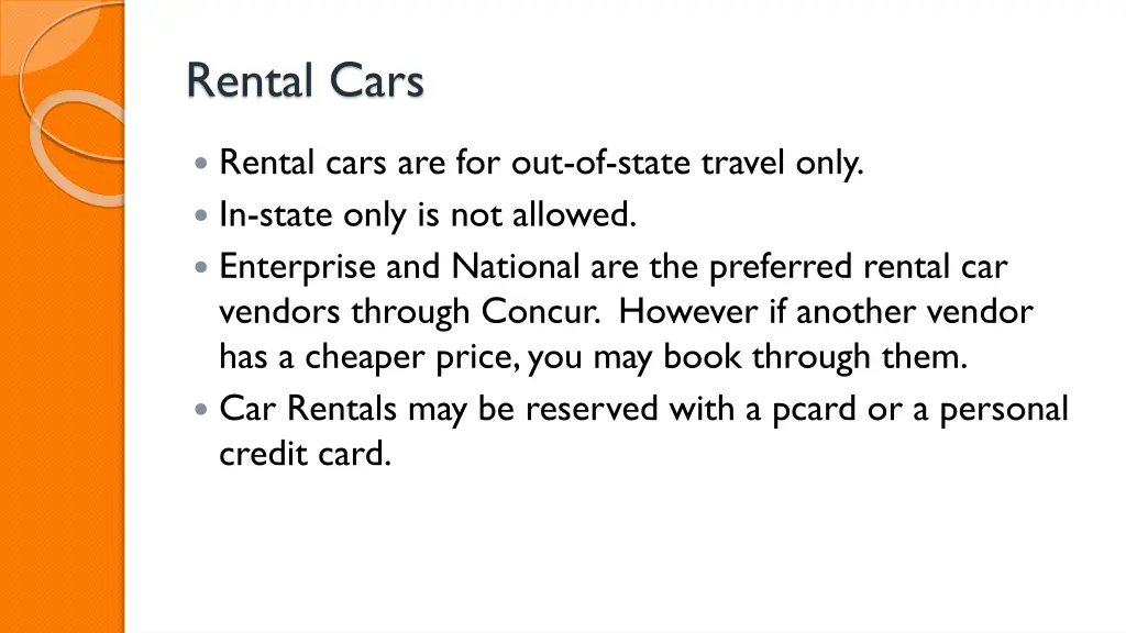 rental cars