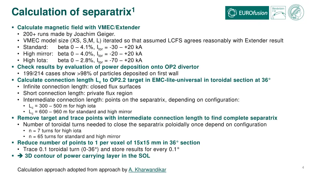 calculation of separatrix 1