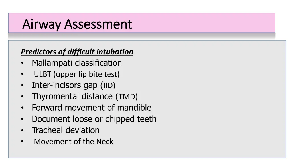 airway assessment airway assessment