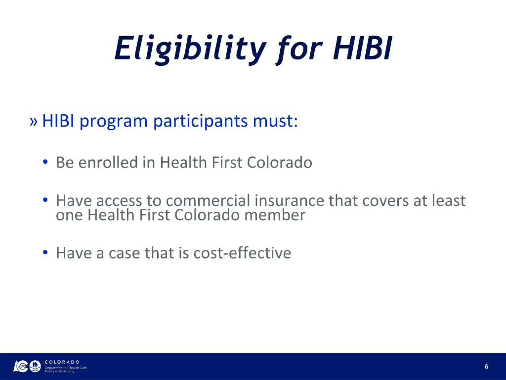 eligibility for hibi