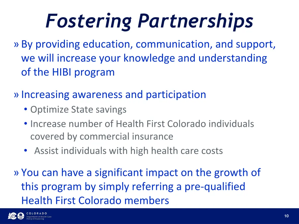 fostering partnerships