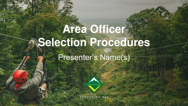 area officer selection procedures