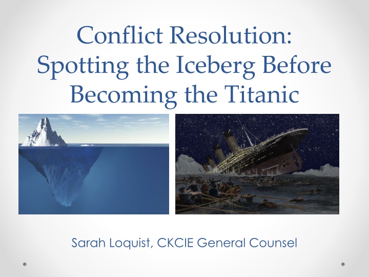 conflict resolution spotting the iceberg before