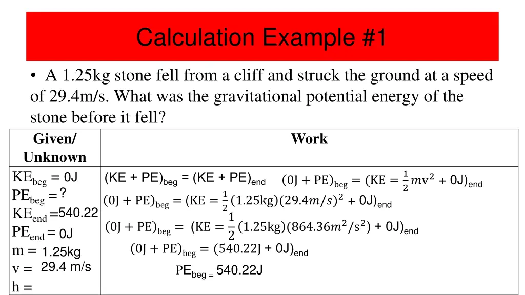 calculation example 1