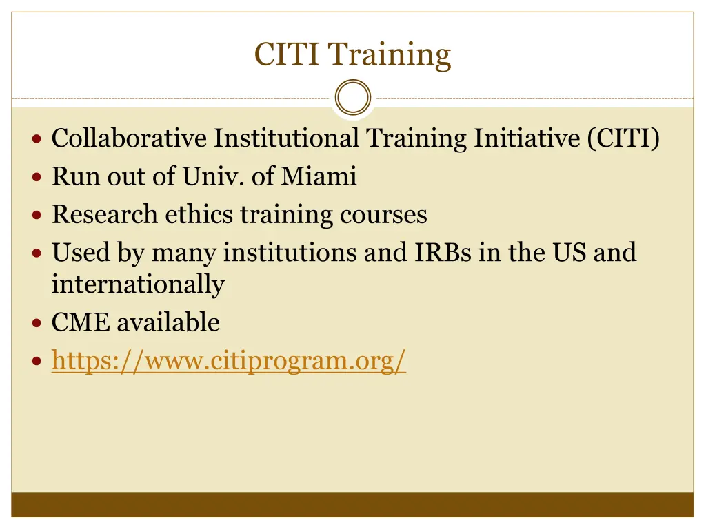 citi training