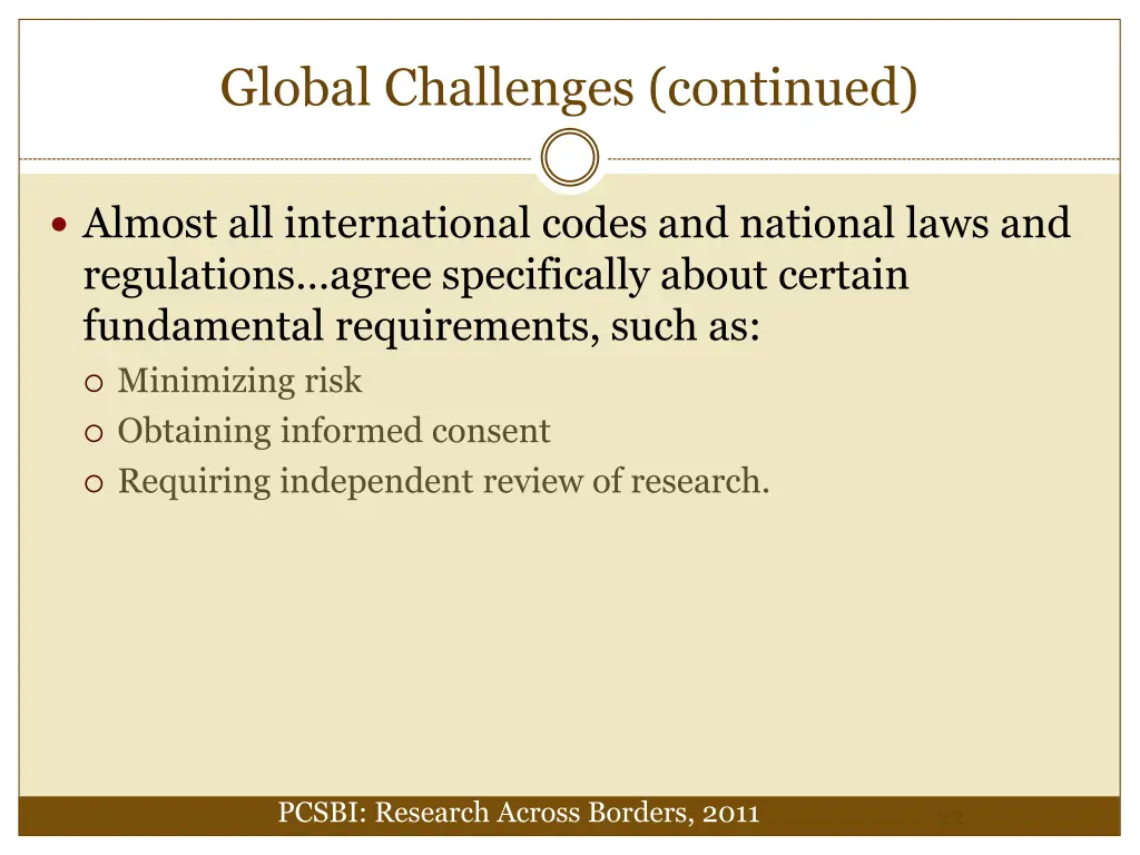 global challenges continued