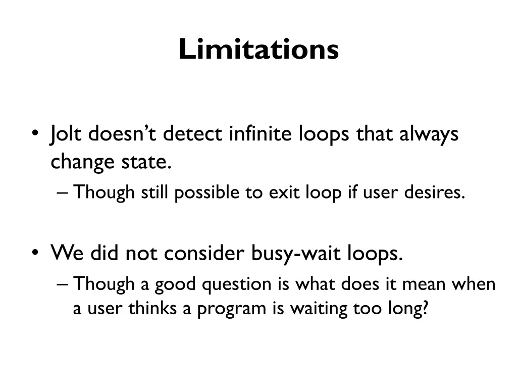 limitations