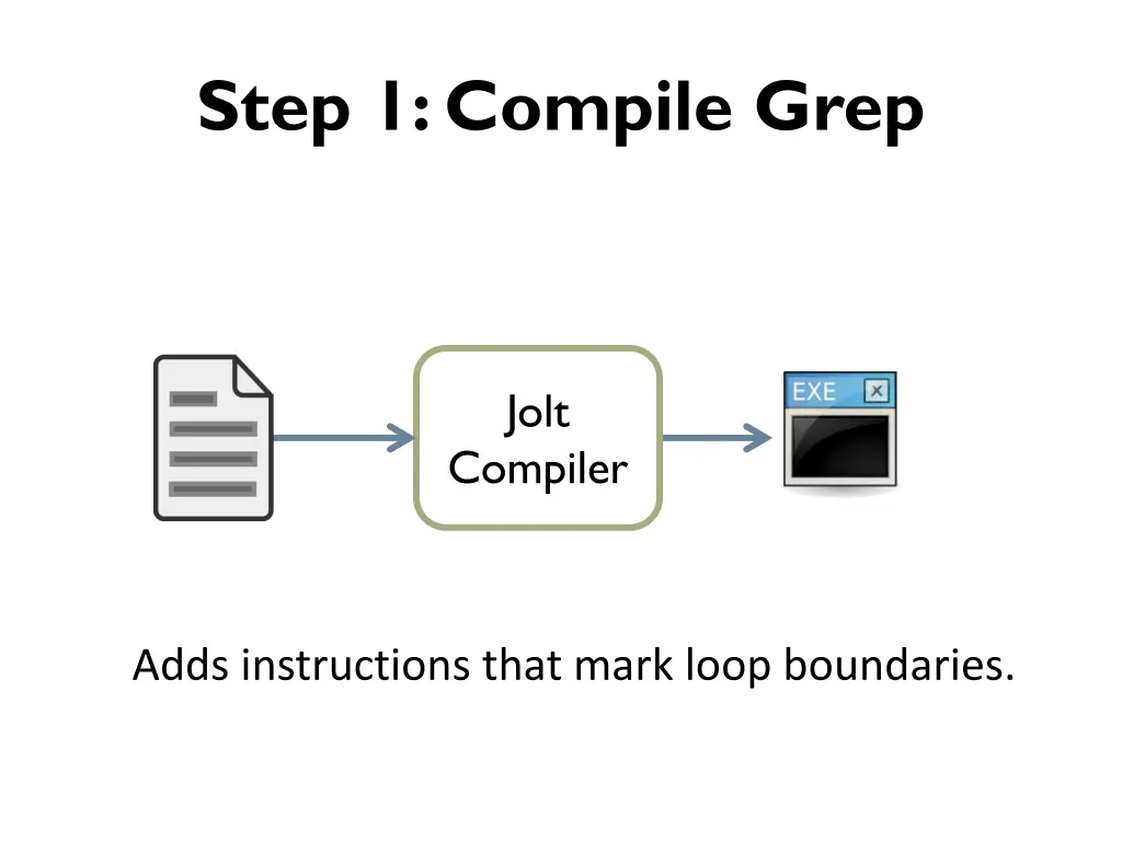 step 1 compile grep