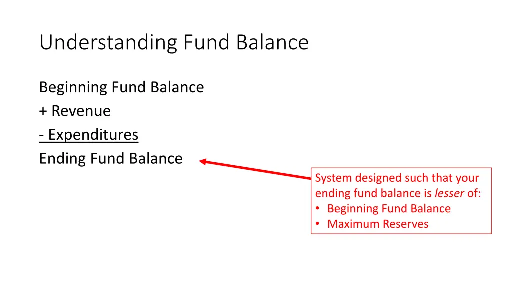 understanding fund balance 1