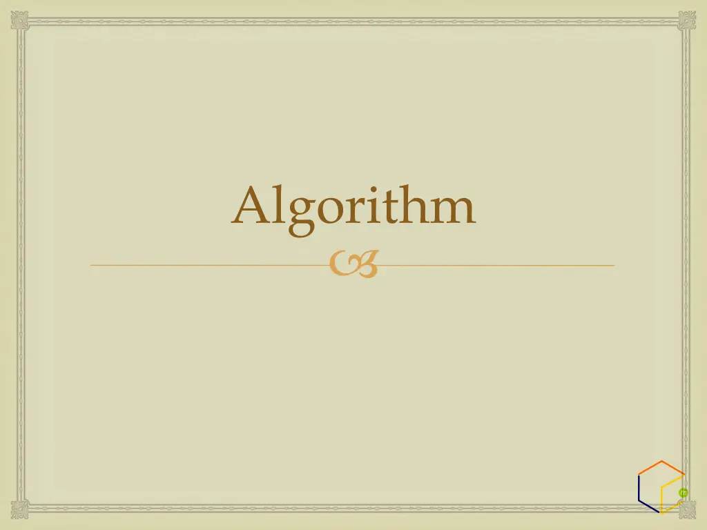 algorithm