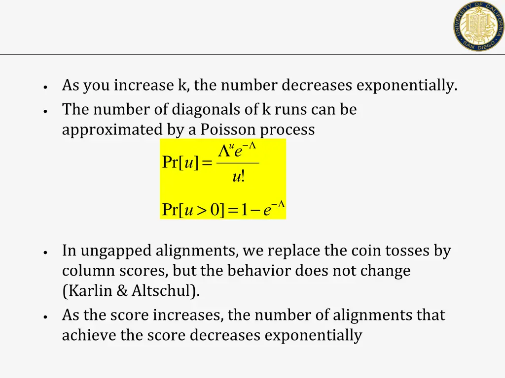 as you increase k the number decreases