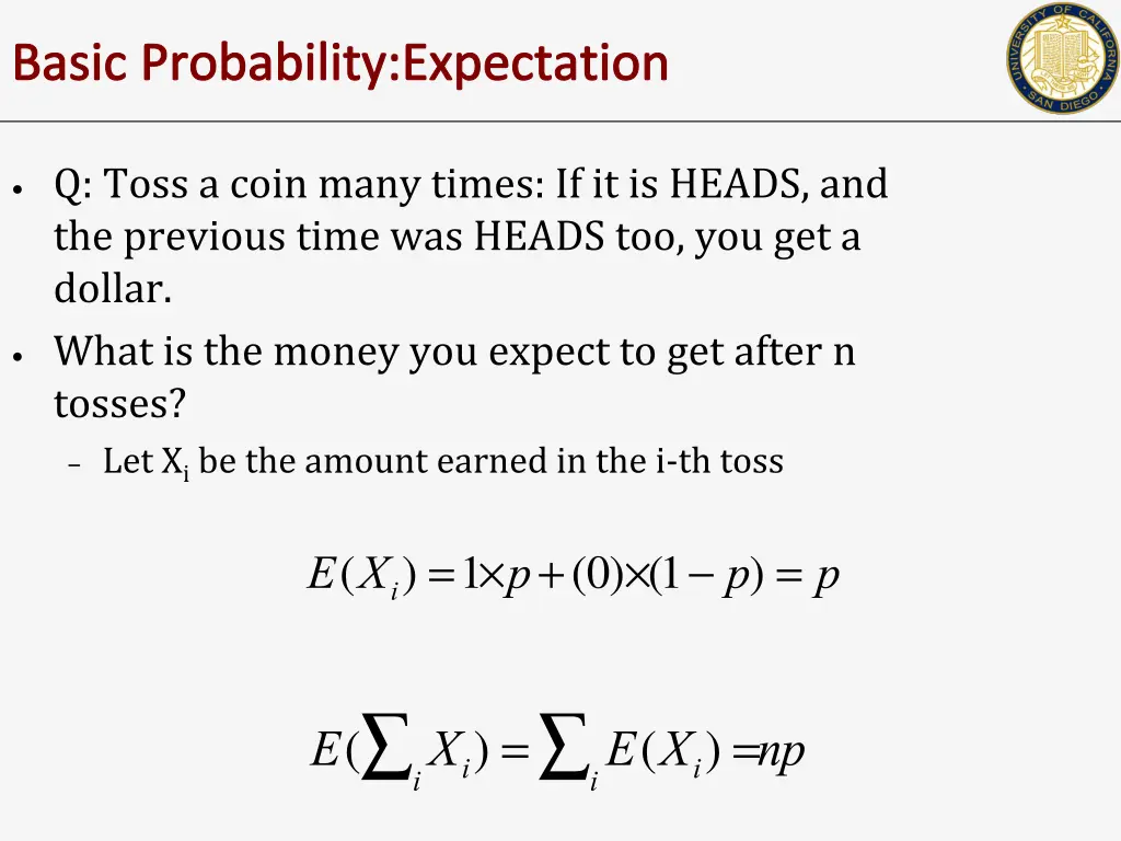 basic probability expectation