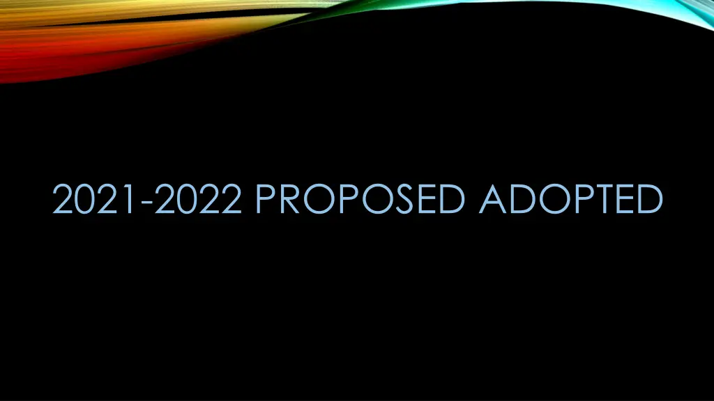 2021 2022 proposed adopted