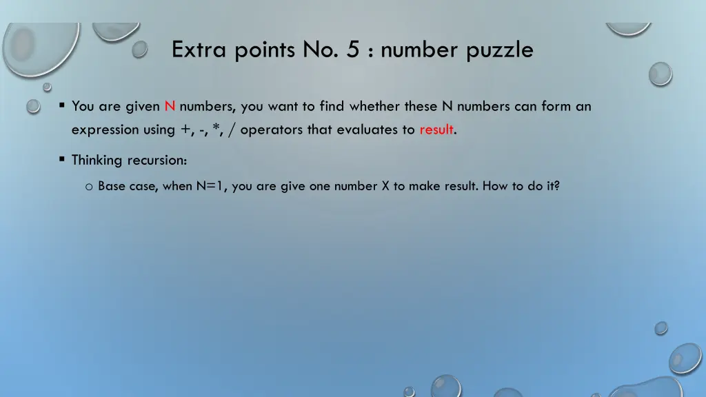 extra points no 5 number puzzle 1