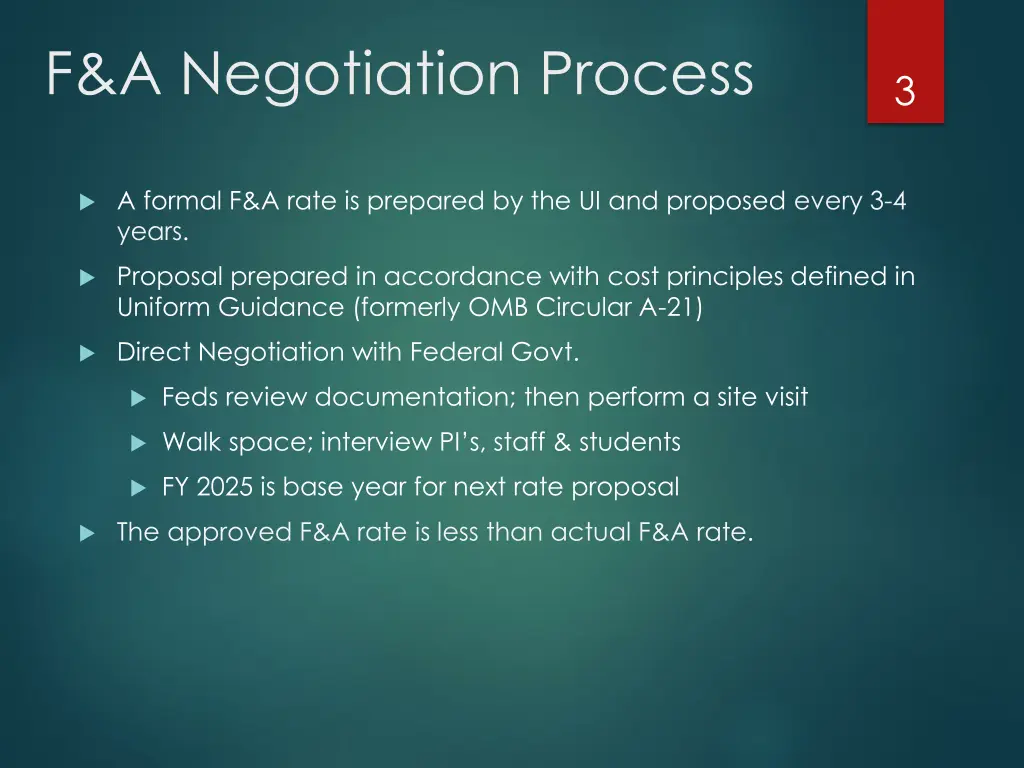 f a negotiation process