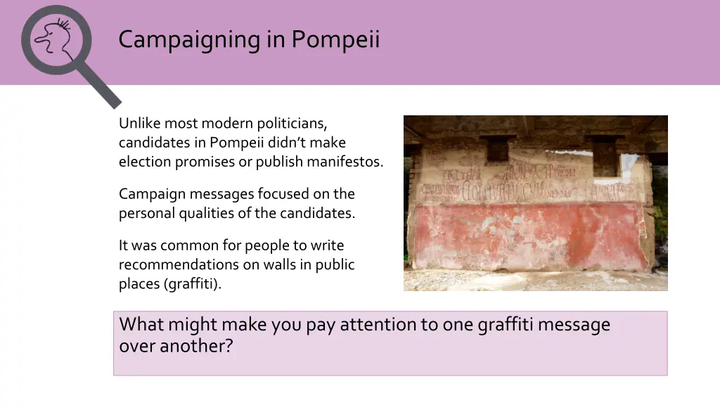 campaigning in pompeii