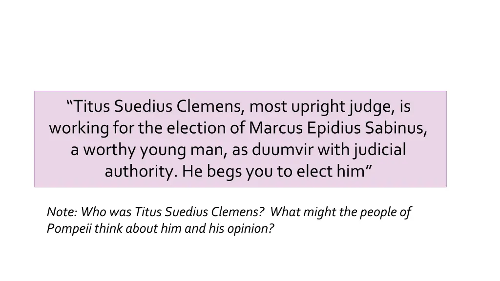 titus suedius clemens most upright judge