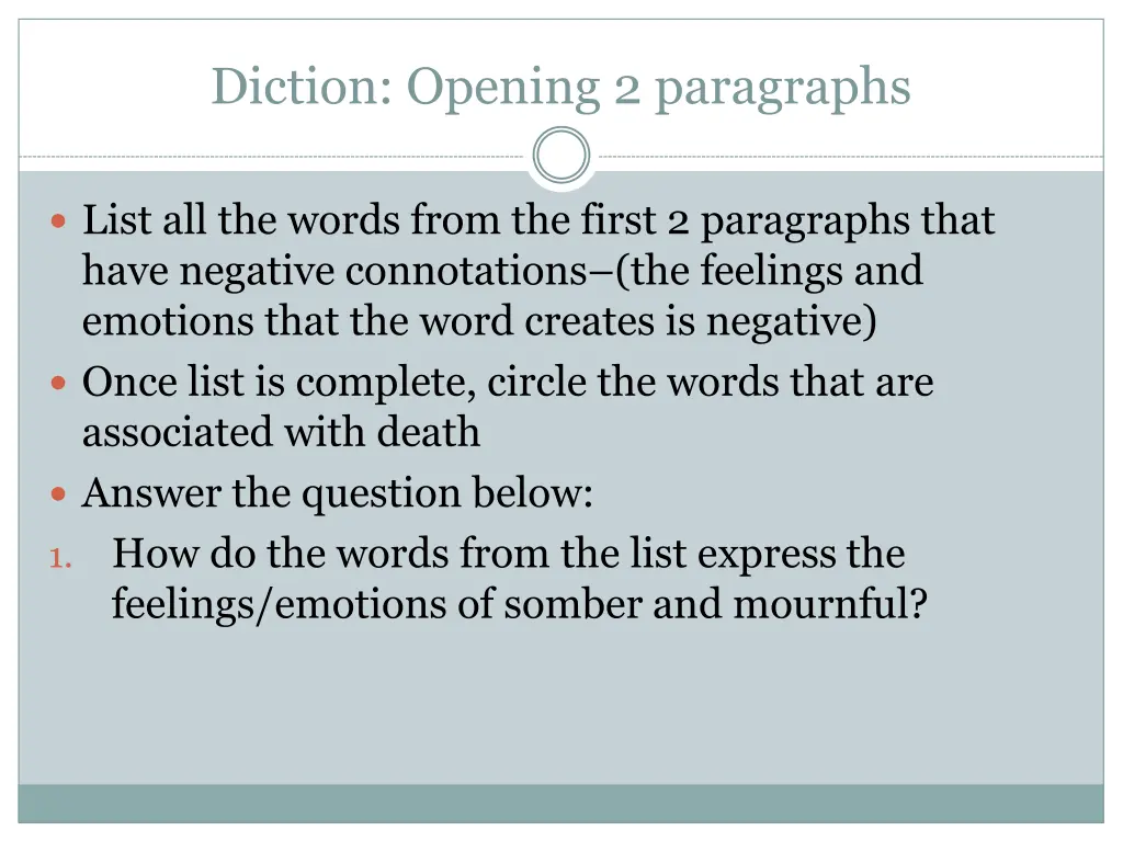 diction opening 2 paragraphs