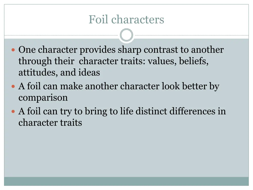 foil characters