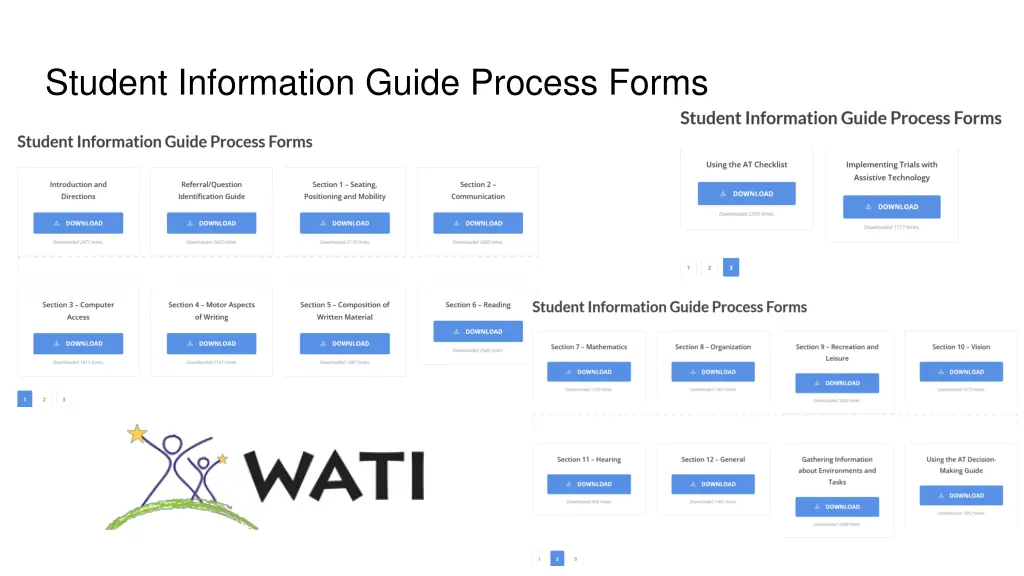 student information guide process forms