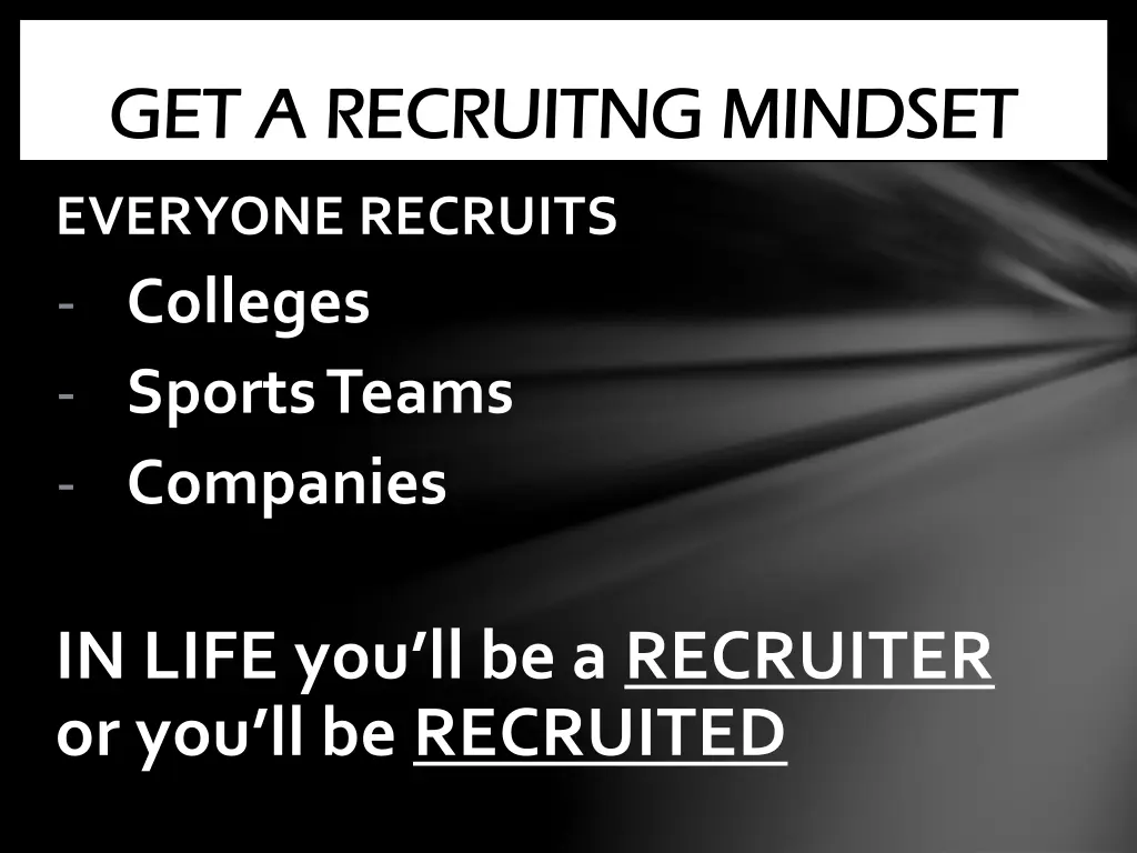 get a recruitng mindset get a recruitng mindset