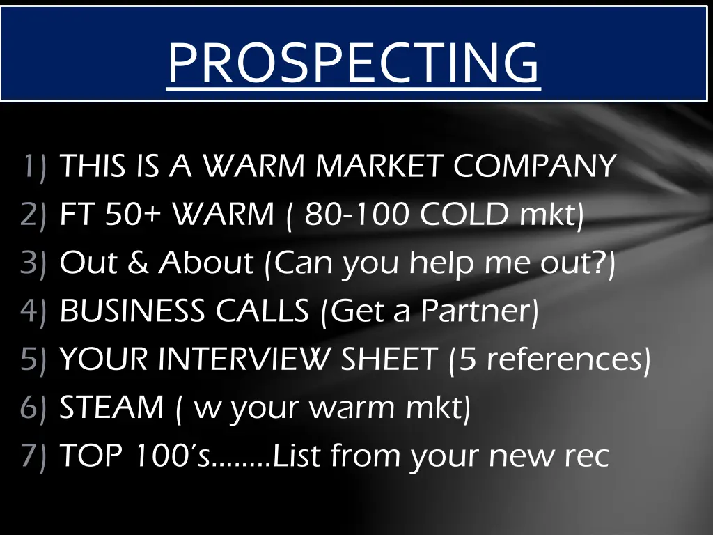 prospecting