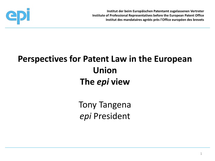 institut der beim europ ischen patentamt