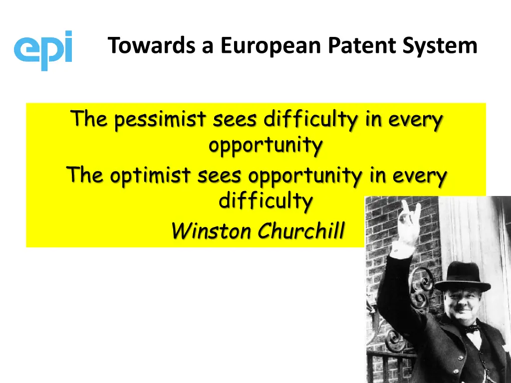 towards a european patent system