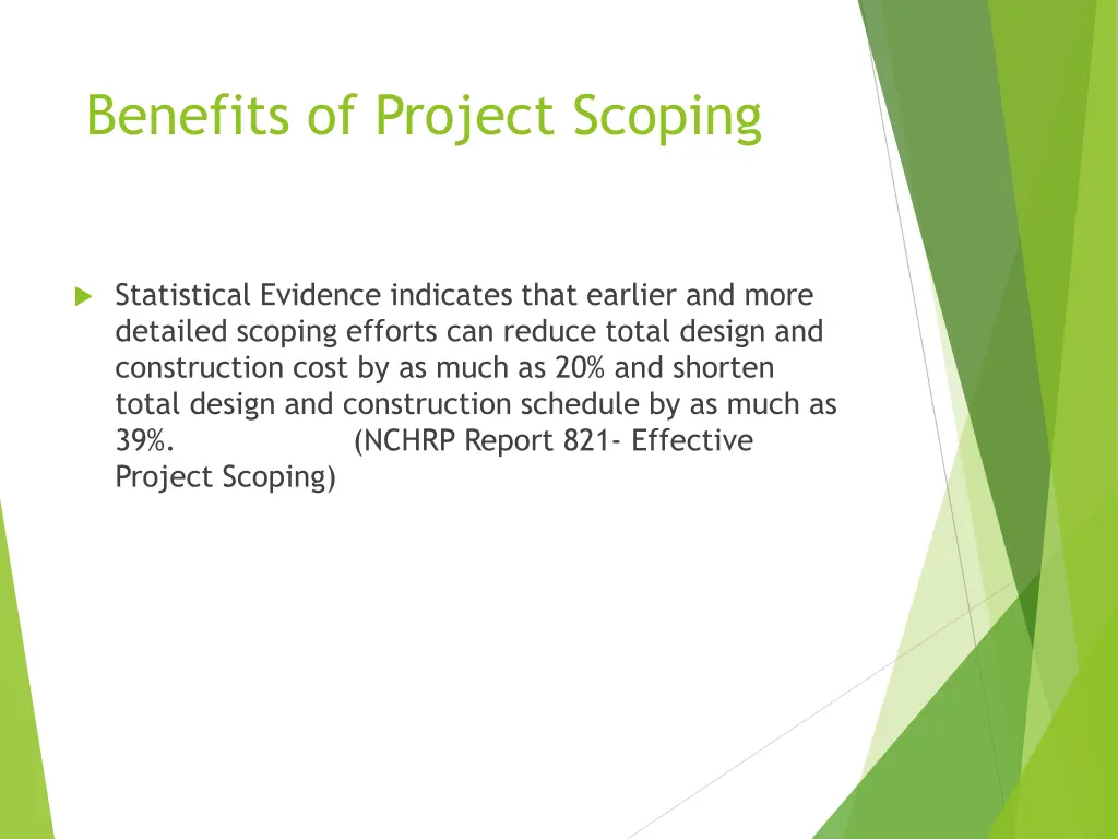 benefits of project scoping