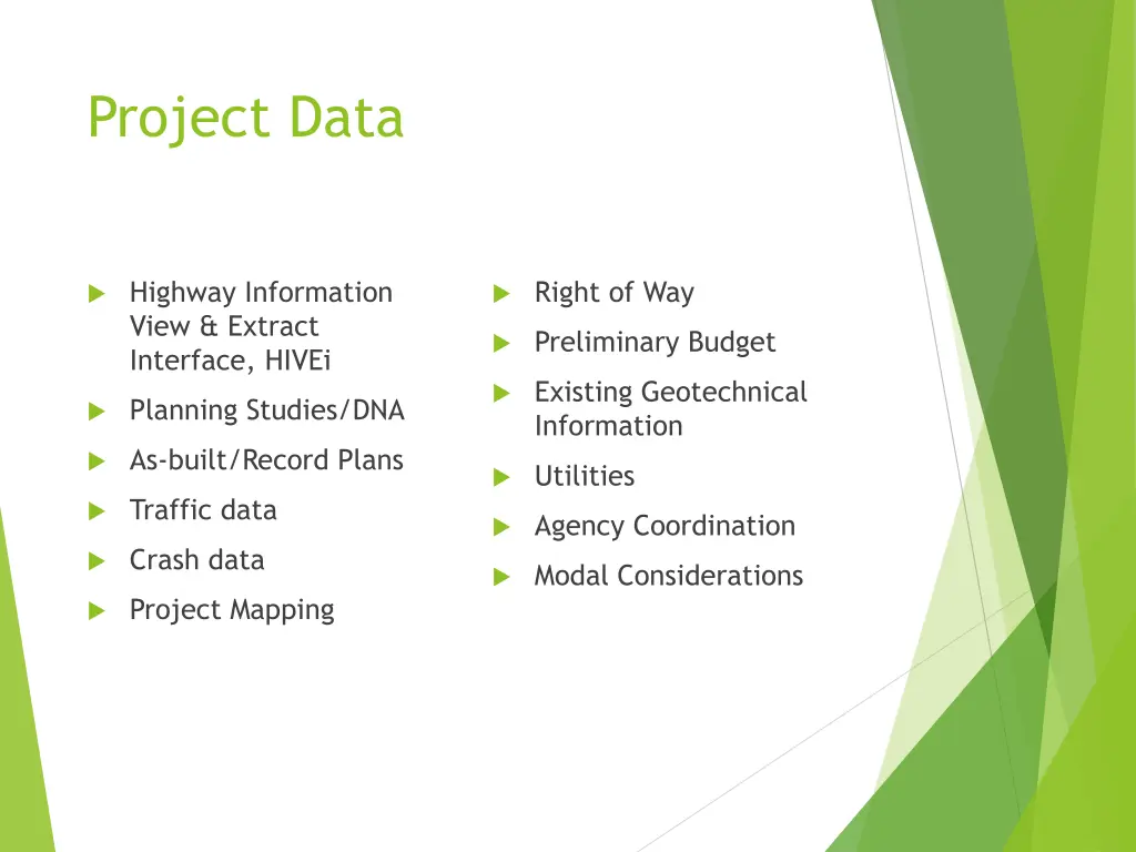 project data