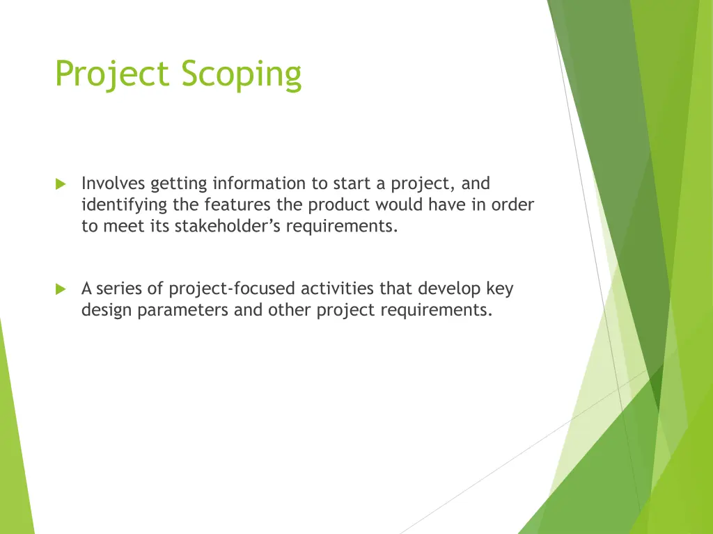 project scoping