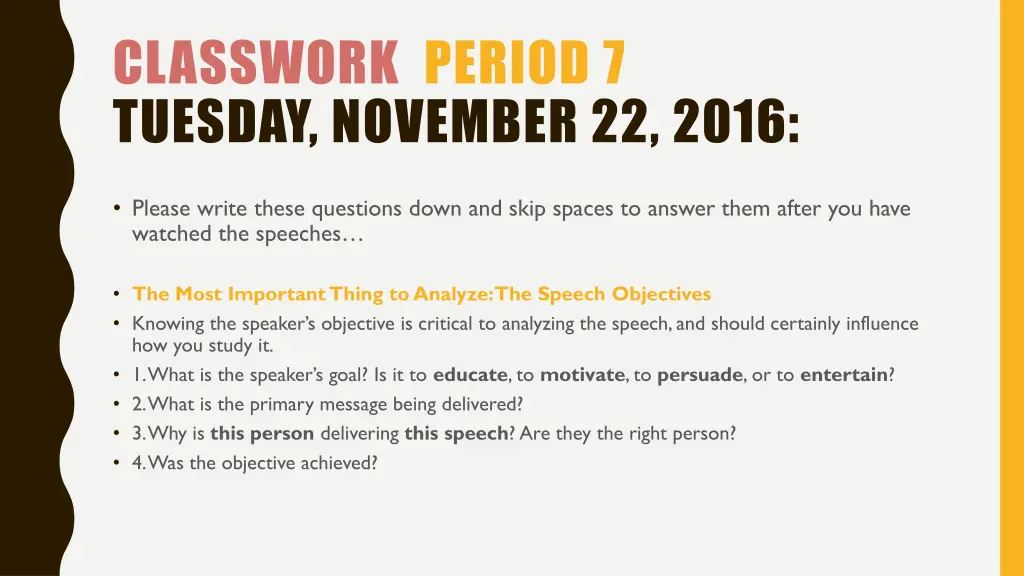 classwork period 7 tuesday november 22 2016 1